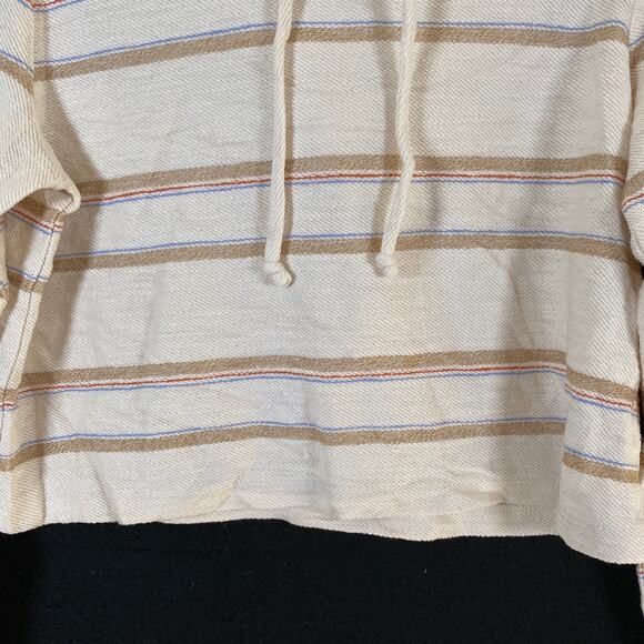 Lou & Grey Womens Sweatshirt Multicolor Striped Cropped Long Sleeve Cotton XS - Picture 3 of 12